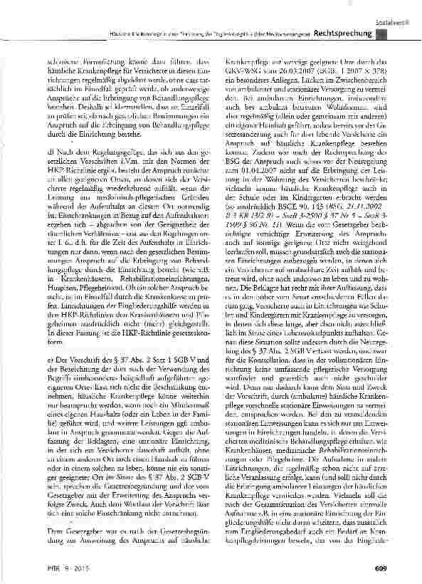 Vorschauseite 6: Häusliche Krankenpflege in einer Einrichtung der Eingliederungshilfe (hier: Medikamentengabe)