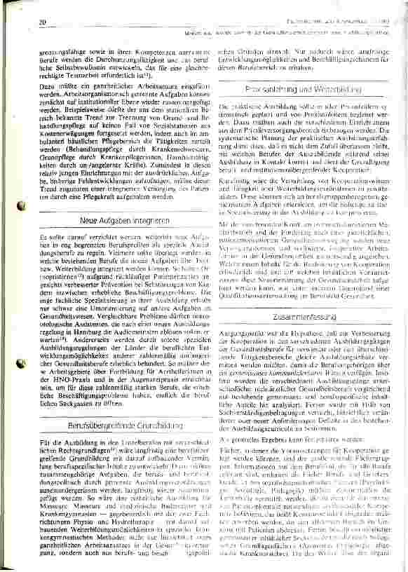 Vorschauseite 3: Kooperatin in der Gesundheitsarbeit erfordert neue Ausbildungsformen