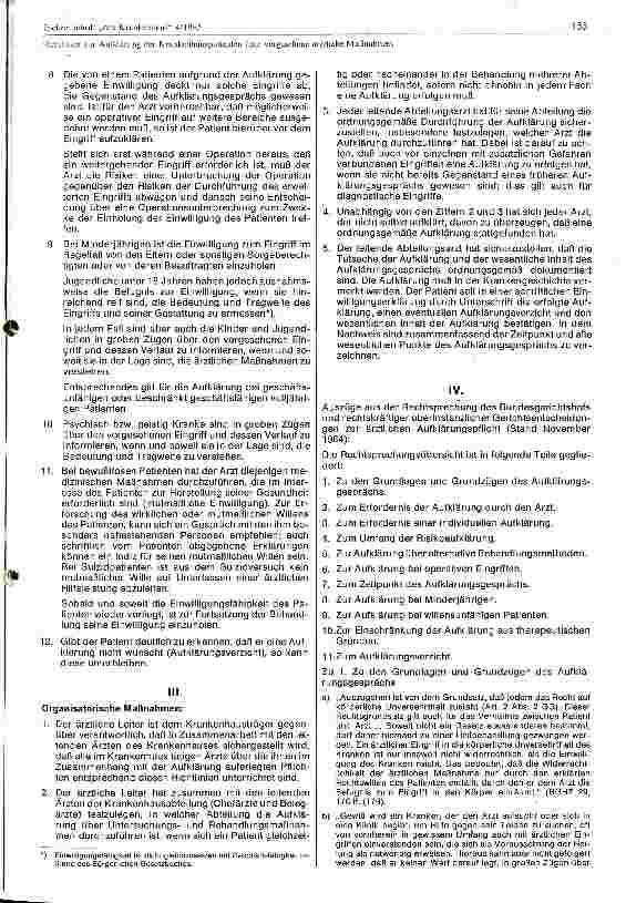 Vorschauseite 3: Richtlinien zur Aufklärung der Krankenhauspatienten über vorgesehene ärztliche Maßnahmen
