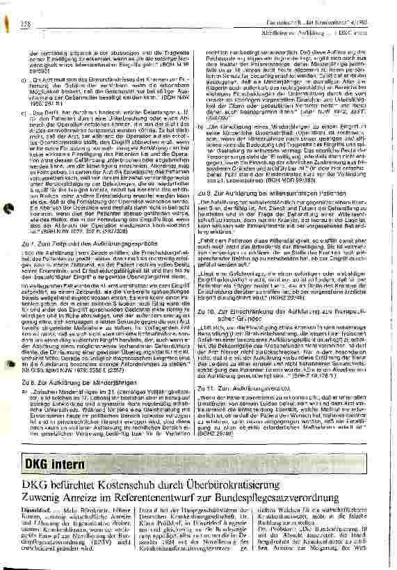 Vorschauseite 6: Richtlinien zur Aufklärung der Krankenhauspatienten über vorgesehene ärztliche Maßnahmen