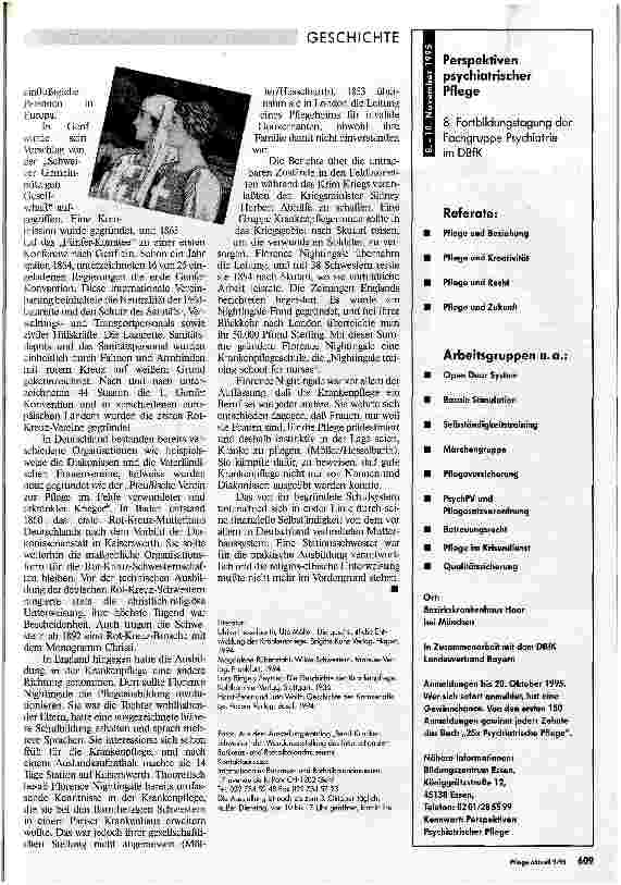 Vorschauseite 2: Kriegskrankenpflege und Rot-Kreuz-Bewegung Henry Dunant und Florence Nightingale