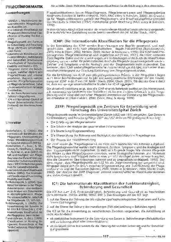 Vorschauseite 3: Wahl einer Pflegediagnosen-Klassifikation für die Einführung in die elektonische Pflegedokumentation
