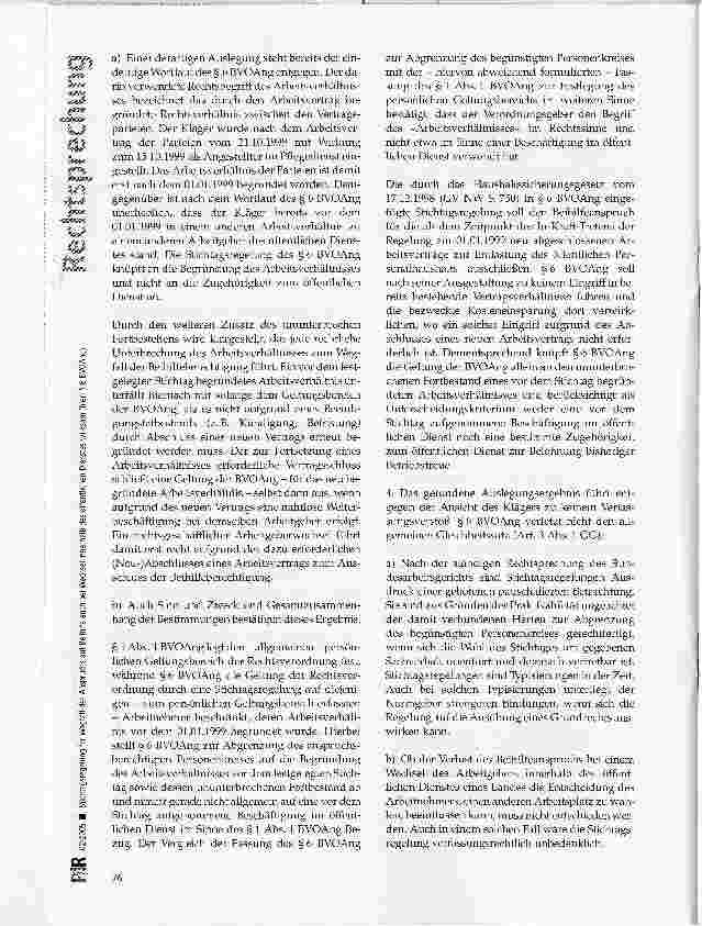 Vorschauseite 3: Stichtagsregelung für Wegfall des Anspruchs auf Beihilfe auch bei Wechsel innerhalb des öffentlichen Dienstes wirksam (hier: § 6 BVOAng)