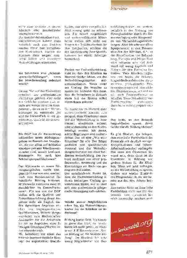 Vorschauseite 2: Fachweiterbildung muss in vollem Umfang erhalten bleiben