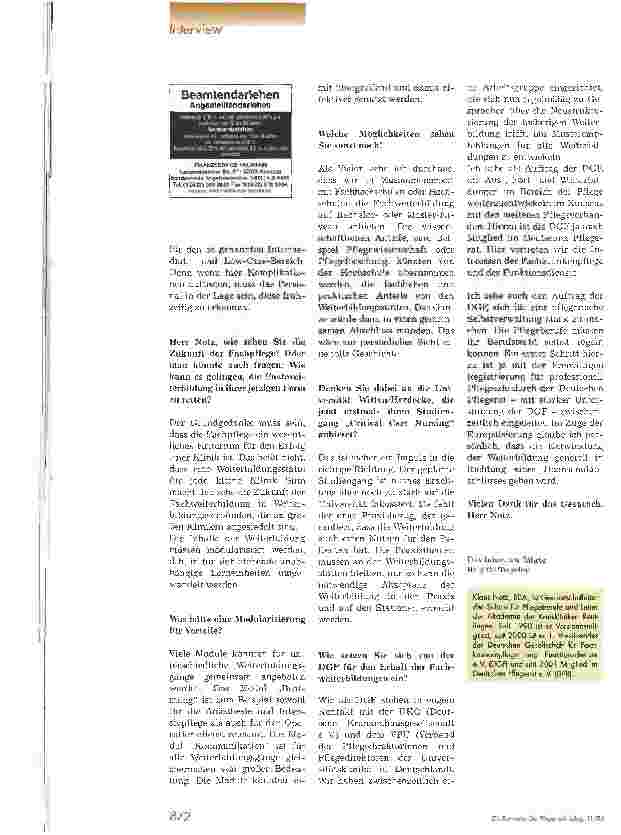 Vorschauseite 3: Fachweiterbildung muss in vollem Umfang erhalten bleiben