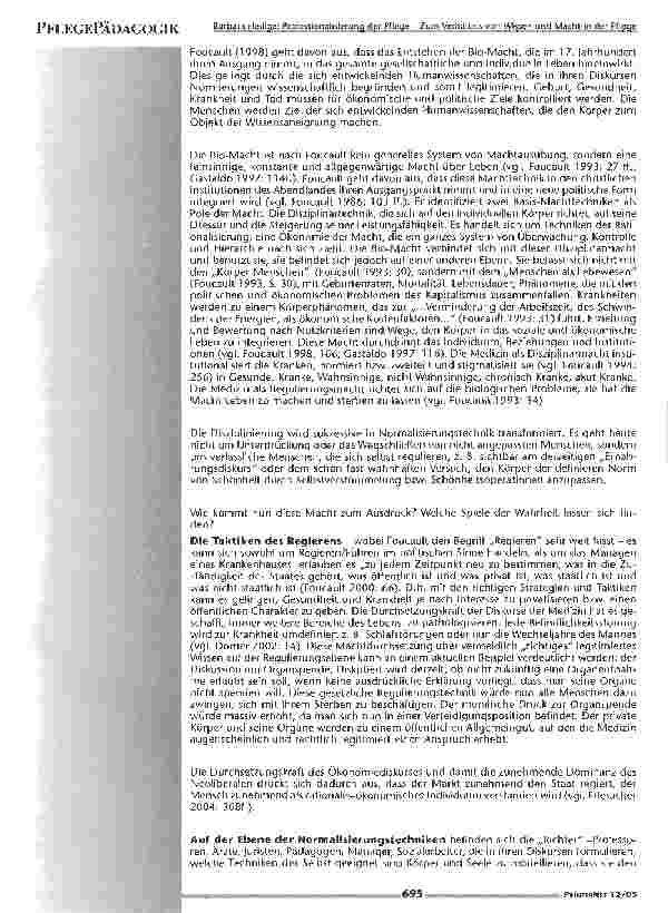 Vorschauseite 4: Professionalisierung der PflegeZum Verhältnis von Wissen und Macht in der Pflege