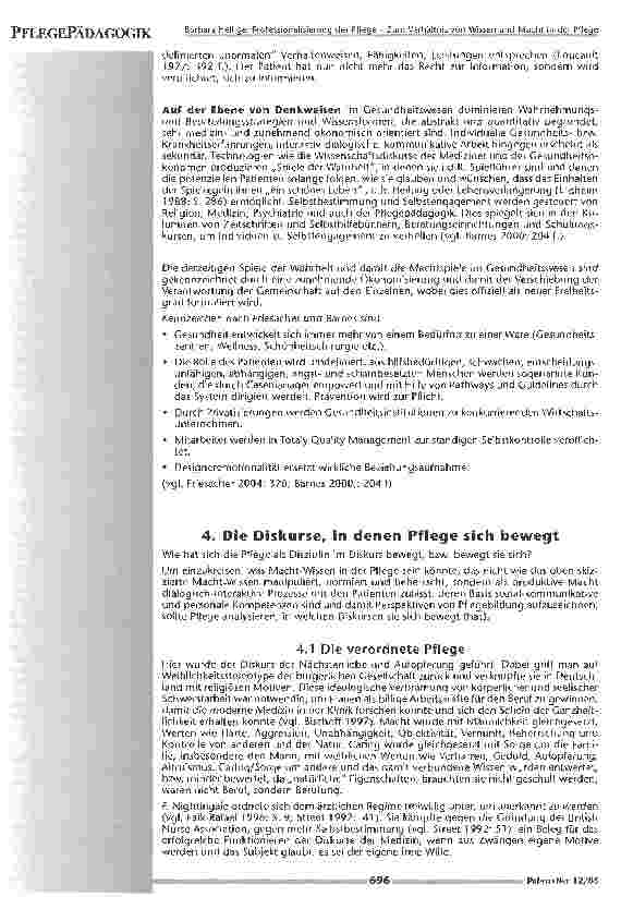 Vorschauseite 5: Professionalisierung der PflegeZum Verhältnis von Wissen und Macht in der Pflege