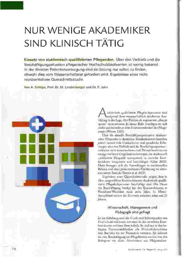 Vorschauseite 1: NUR WENIGE AKADEMIKER SIND KLINISCH TÄTIG