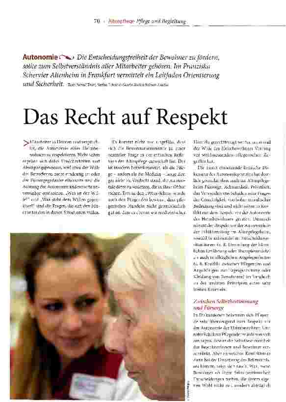 Vorschauseite 1: Das Recht auf Respekt