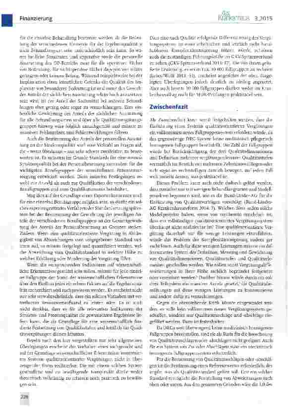 Vorschauseite 5: Qualitätsorientierte Krankenhausvergütung - Kritische Anmerkungen zu einem aktuellen Reformvorhaben