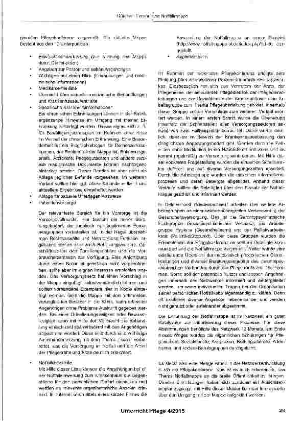 Vorschauseite 2: Persönliche Notfallmappe: Medium für den Dialog