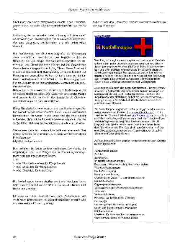 Vorschauseite 3: Persönliche Notfallmappe: Medium für den Dialog