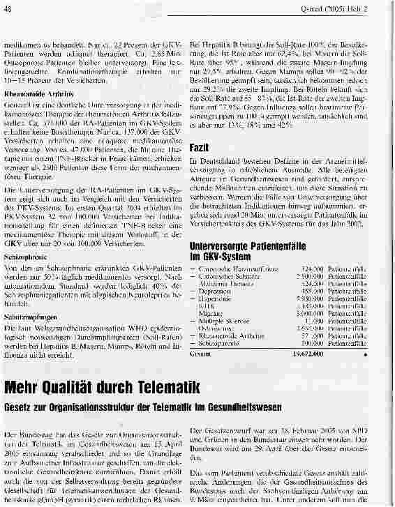 Vorschauseite 2: Qualitäts-Defizite in der Arzneimittelversorgung in Deutschland