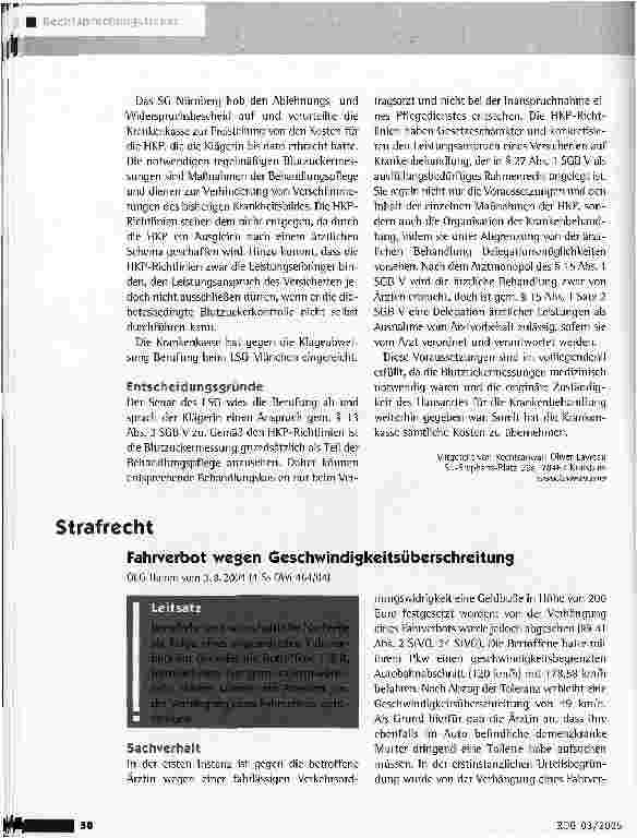 Vorschauseite 1: Fahrverbot wegen Geschwindigkeitsüberschreitung