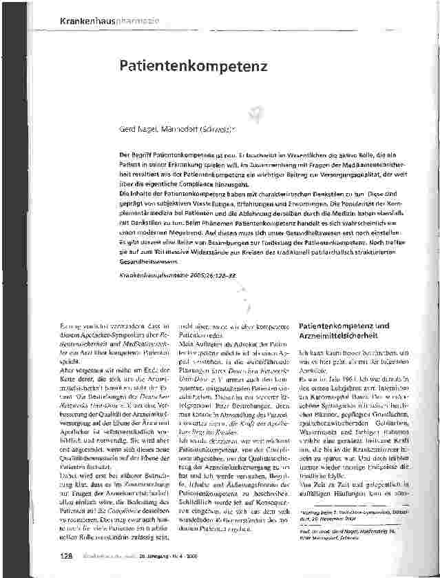 Vorschauseite 1: Patientenkompetenz