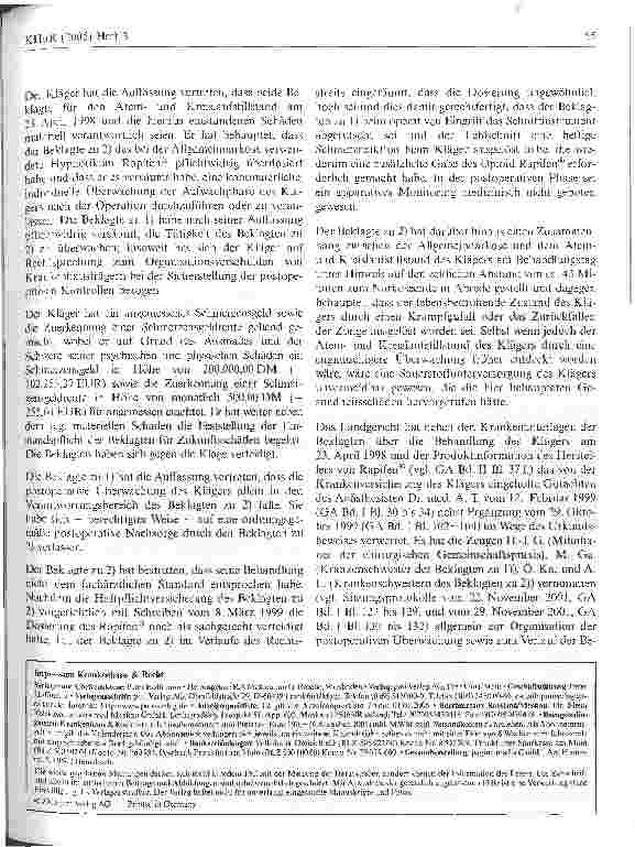 Vorschauseite 3: Zur Überwachungspflicht kooperierender Ärzte