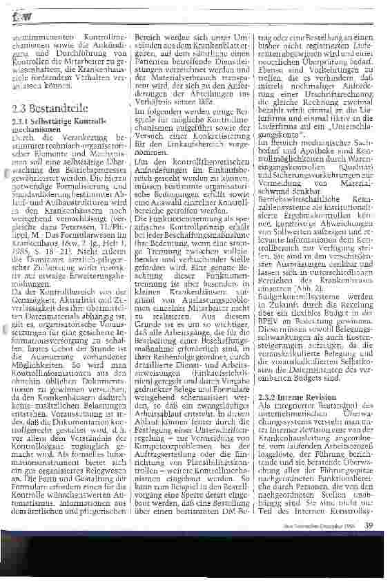 Vorschauseite 3: Internes Kontrollsystem im Krankenhaus Führungsunterstützung oder Konfliktpotential?