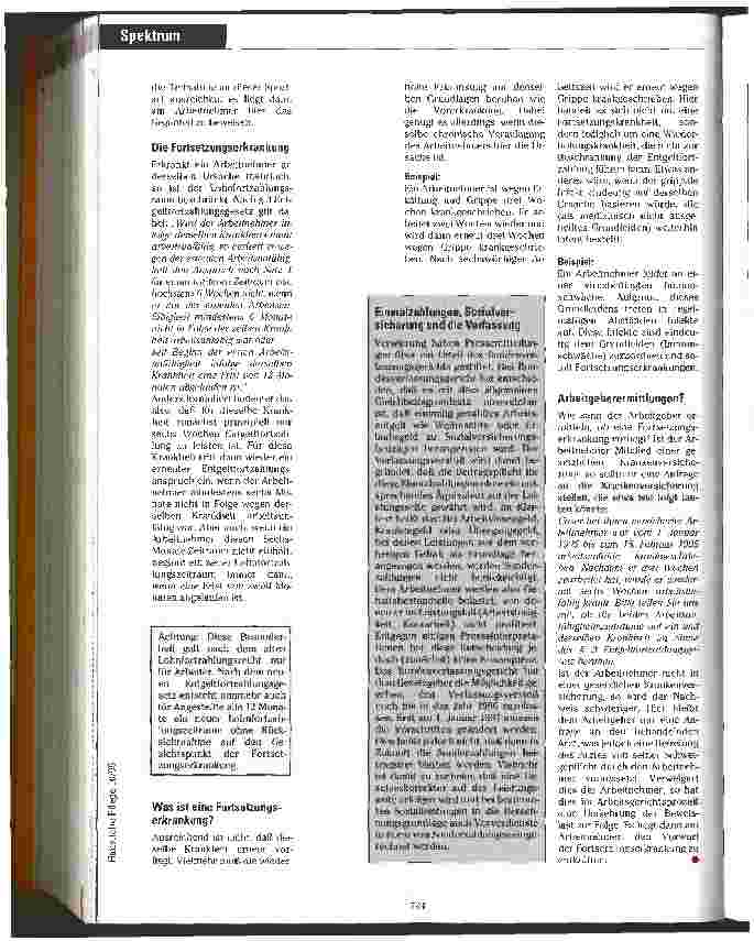 Vorschauseite 2: Entgeltfortzahlung im Krankheitsfall Der Anspruch hat schon jetzt seine Grenzen