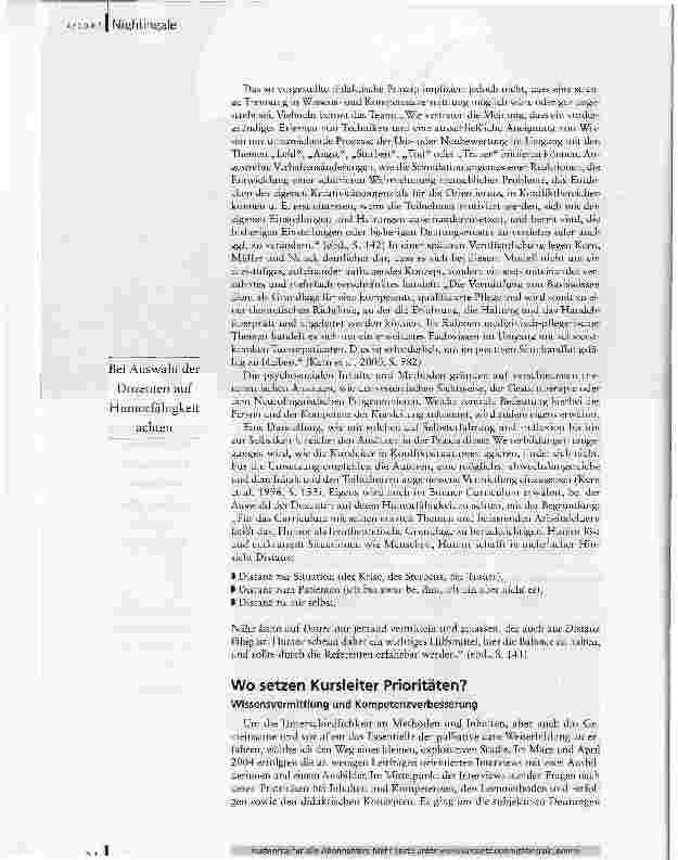 Vorschauseite 3: Auf SchatzsucheMethodische und inhaltliche Konzepte der Palliative care-Weiterbildung