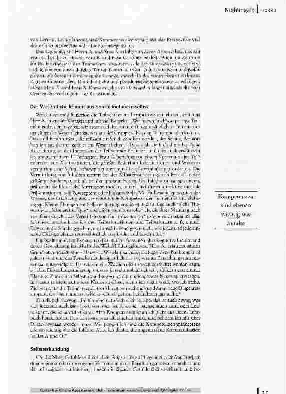 Vorschauseite 4: Auf SchatzsucheMethodische und inhaltliche Konzepte der Palliative care-Weiterbildung