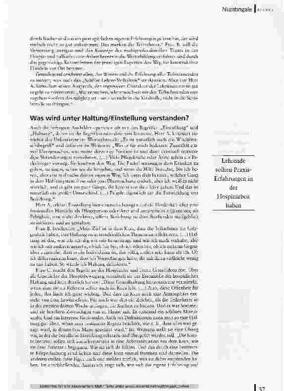 Vorschauseite 6: Auf SchatzsucheMethodische und inhaltliche Konzepte der Palliative care-Weiterbildung