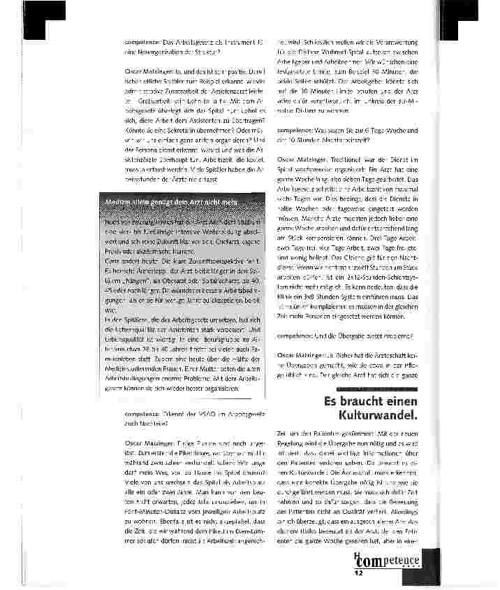 Vorschauseite 3: Mit dem ArG einen Riesenschritt nach vorne