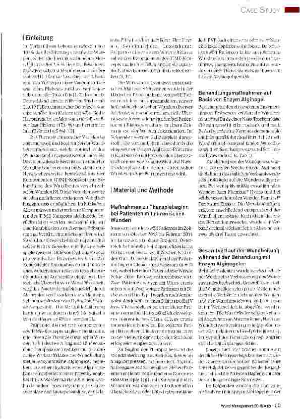 Vorschauseite 2: Der Einsatz von Enzym Alginogelen in der Therapie schwer heilender chronischer Wunden