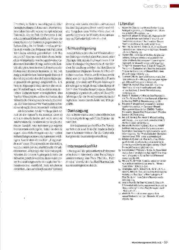 Vorschauseite 6: Der Einsatz von Enzym Alginogelen in der Therapie schwer heilender chronischer Wunden