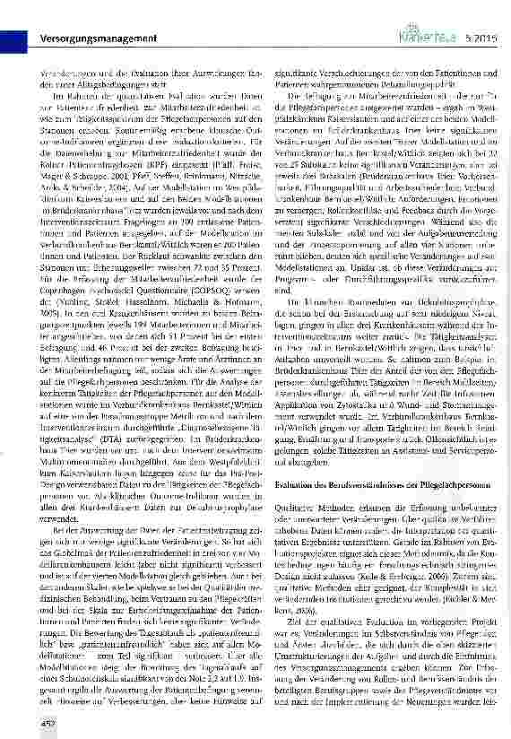 Vorschauseite 2: Neuverteilung von Aufgaben und Versorgungsmanagement in -Pfalz