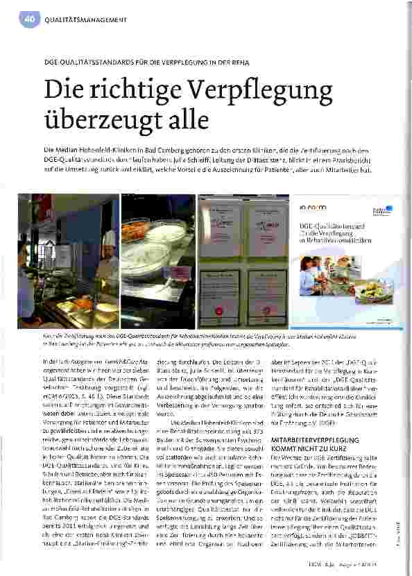 Vorschauseite 1: Die richtige Verpflegung überzeugt alle