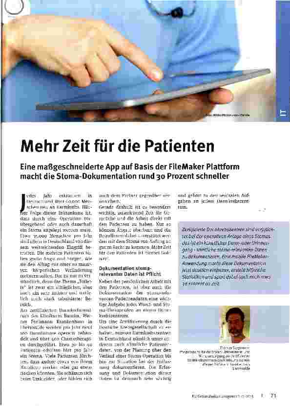 Vorschauseite 1: Mehr Zeit für die Patienten