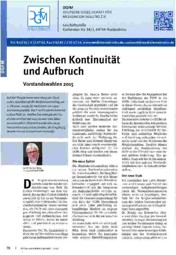 Vorschauseite 1: Zwischen Kontinuität und Aufbruch