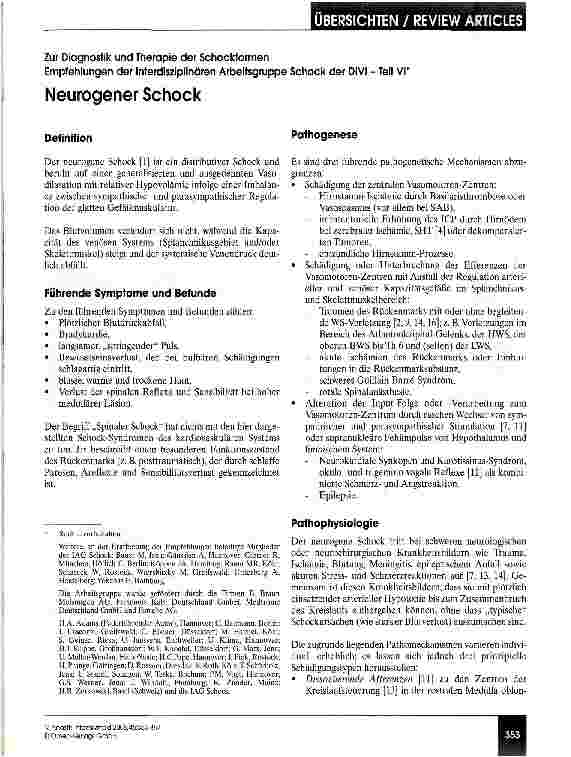 Vorschauseite 1: Neurogener Schock