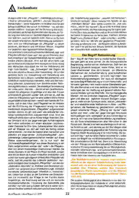 Vorschauseite 2: Zur medizinischen Versorgung im pflegebedürftigen Alter