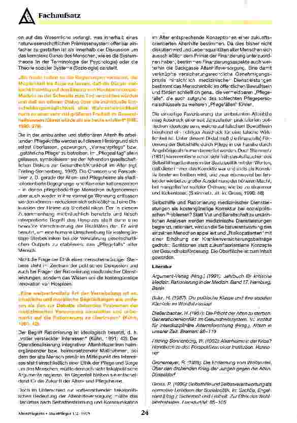 Vorschauseite 4: Zur medizinischen Versorgung im pflegebedürftigen Alter