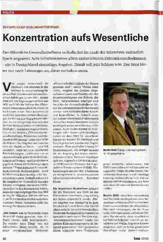 Vorschauseite 1: Konzentration aufs Wesentliche