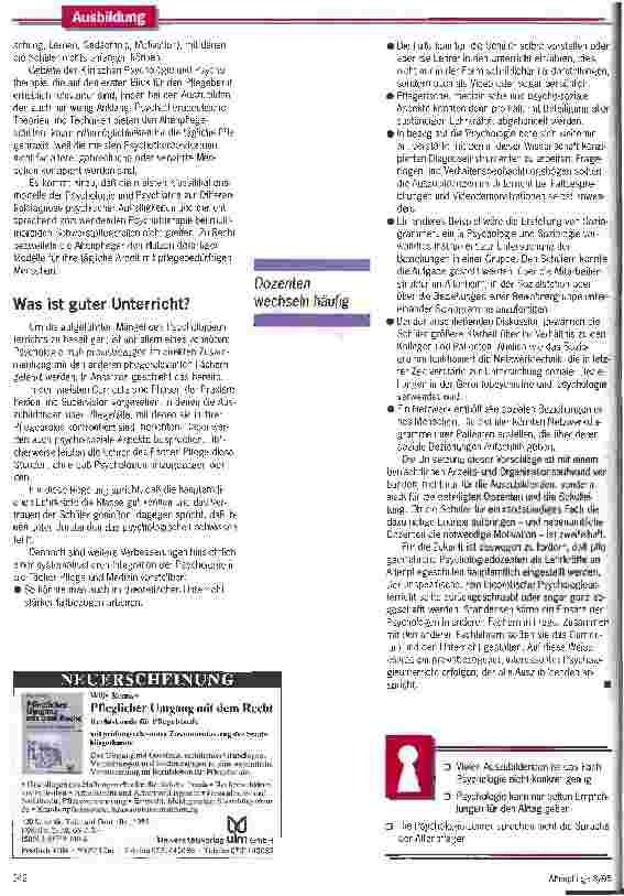 Vorschauseite 3: Uninteressant, unbeliebt, überflüssig? Psychologie - ein Fach auf der Suche nach Neuorientierung