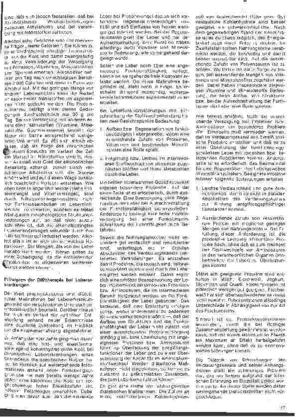 Vorschauseite 2: Einfluß der Ernährung auf Gesundheit und Leistungsfähigkeit 10.Folge: Leber, Galle, Pankreas (Fortsetzung)