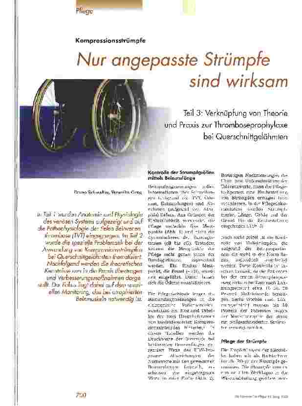 Vorschauseite 1: Nur angepasste Strümpfe sind wirksam