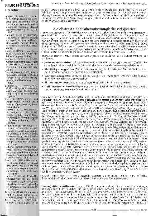 Vorschauseite 3: Über das Verstehen von Entscheidungsfindungsprozessender Pflegepersonen zu Evidence based Practice