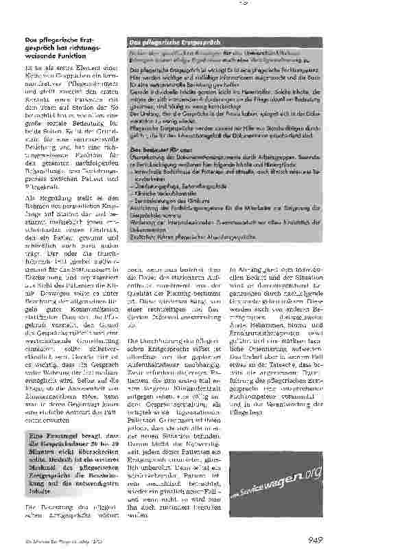 Vorschauseite 2: Das pflegerische Erstgespräch