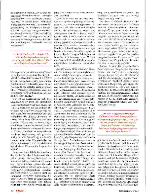 Vorschauseite 2: Rechtsgeschichte des Heilpraktikerberufs Teil 1