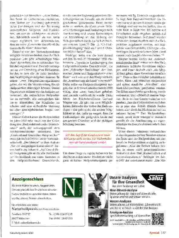Vorschauseite 3: Rechtsgeschichte des Heilpraktikerberufs Teil 1