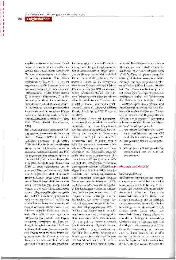 Vorschauseite 2: Umsorgt werden und umsorgen: Leben mit mehreren Langzeiterkrankungen (Leila) - Eine qualitative Studie zum Beitrag von APN in integrierter Versorgung