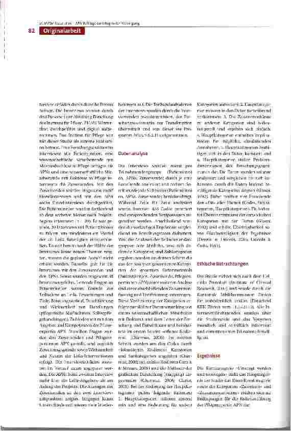 Vorschauseite 4: Umsorgt werden und umsorgen: Leben mit mehreren Langzeiterkrankungen (Leila) - Eine qualitative Studie zum Beitrag von APN in integrierter Versorgung