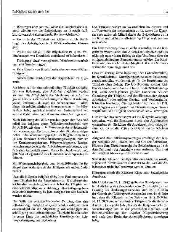 Vorschauseite 3: Zur abhängigen Beschäftigung einer Krankenschwester im Krankenhaus