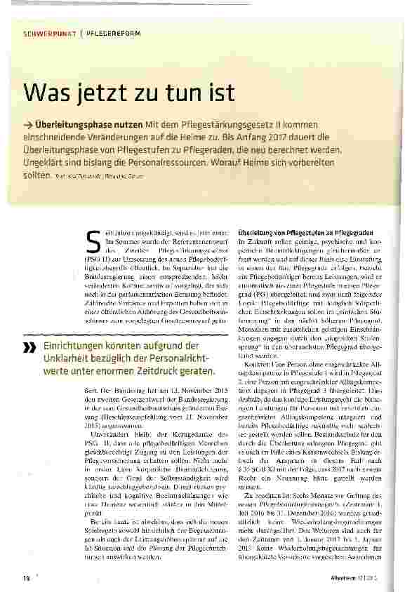 Vorschauseite 1: Was jetzt zu tun ist