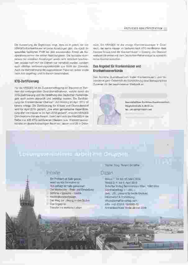 Vorschauseite 2: Zuweiserzufriedenheit und KTQ-Zertifizierung der KRAGES-Häuser