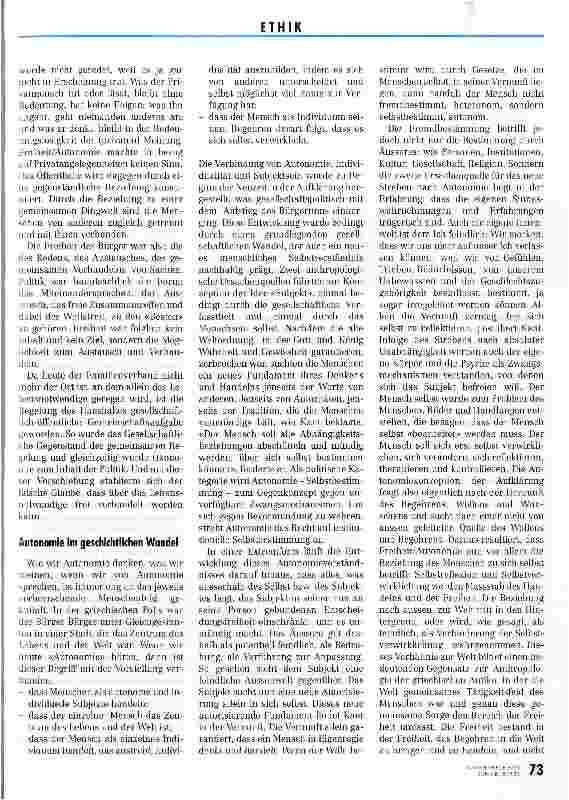 Vorschauseite 2: Autonomie und die Illusion von Freiheit Exkurs über die historische und soziale Wandlung eines Ausdrucks