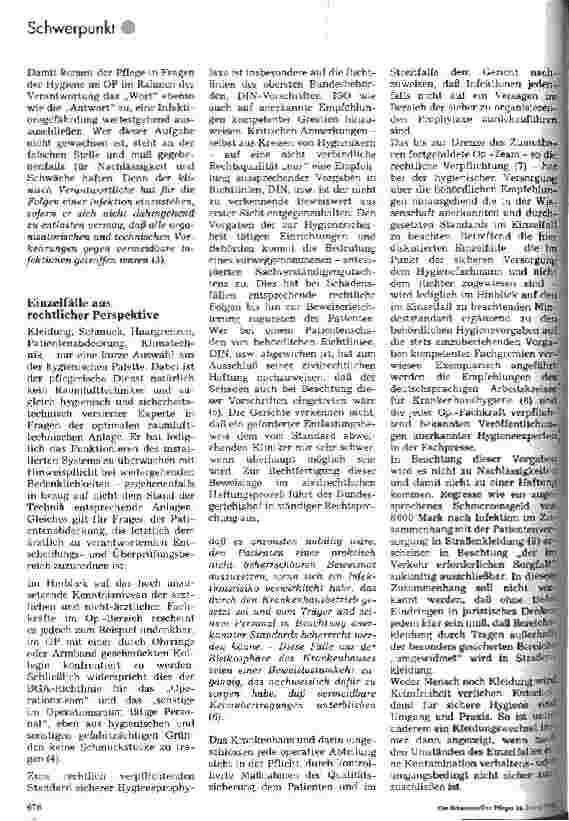 Vorschauseite 2: Hygiene im OP Rechtliche Aspekte